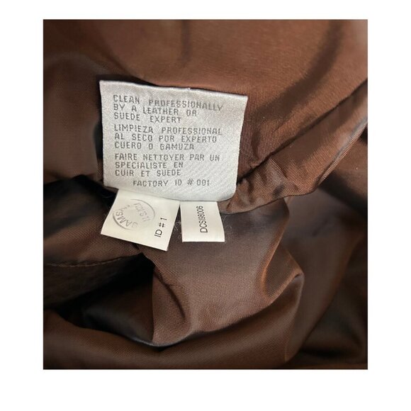 Vintage 2000 Nine West Brown Genuine Leather Jacket Women's Size M - Picture 4 of 7